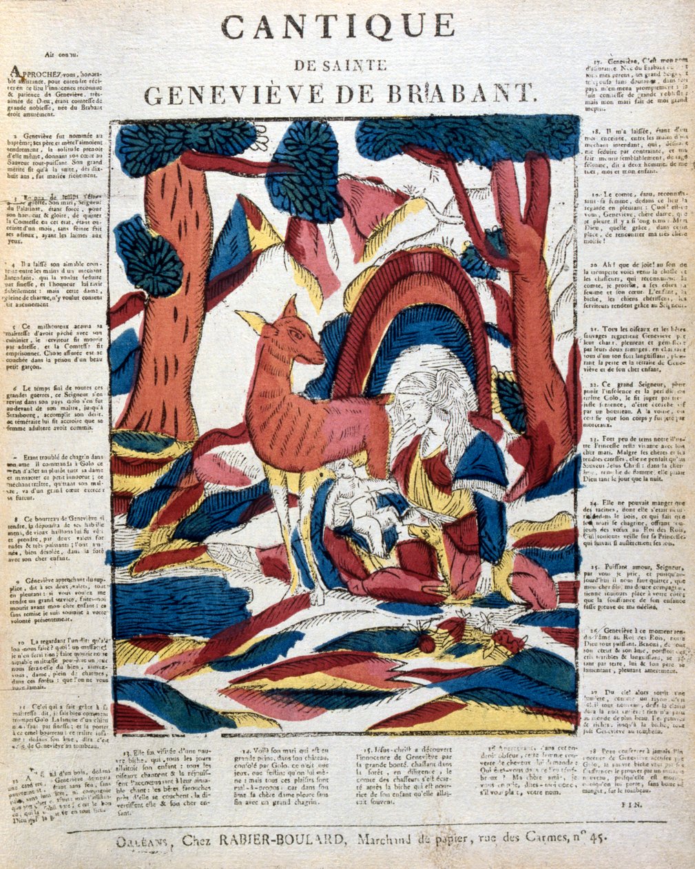 St Genevieve av Brabant i skogen, 1800-tallet av Unbekannt