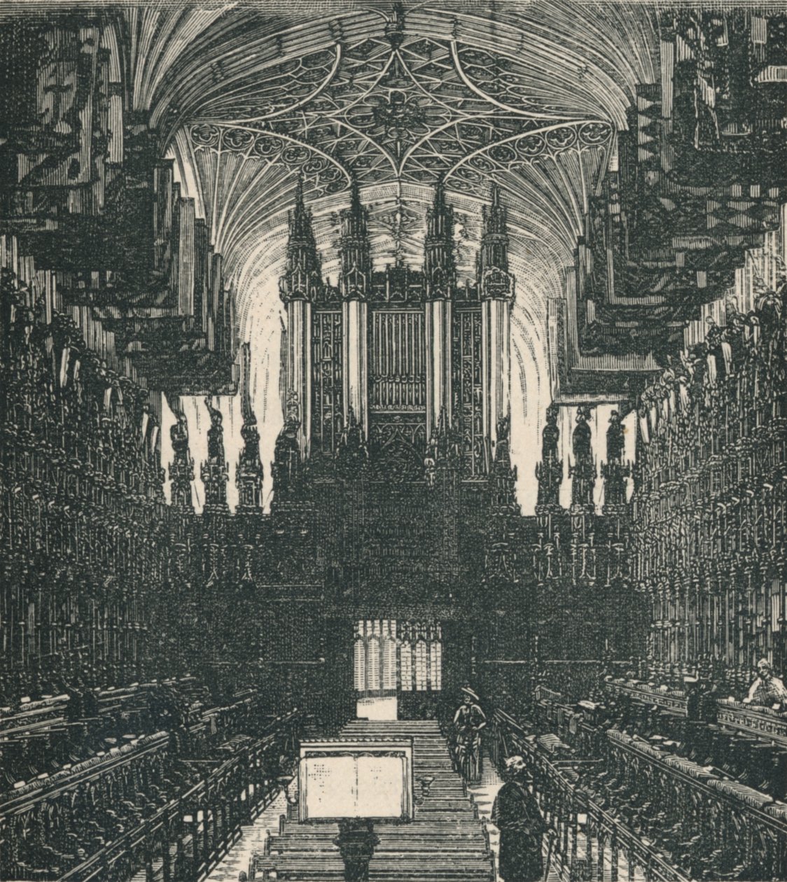 St. Georges Chapel: The Choir, Looking West, 1895 av Unbekannt