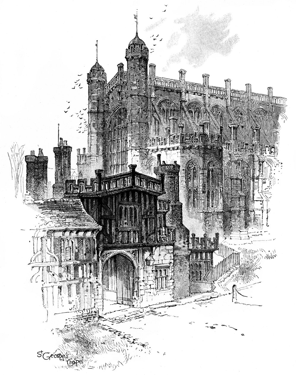 St Georges Chapel, Windsor, Berkshire, c1888 av Unbekannt