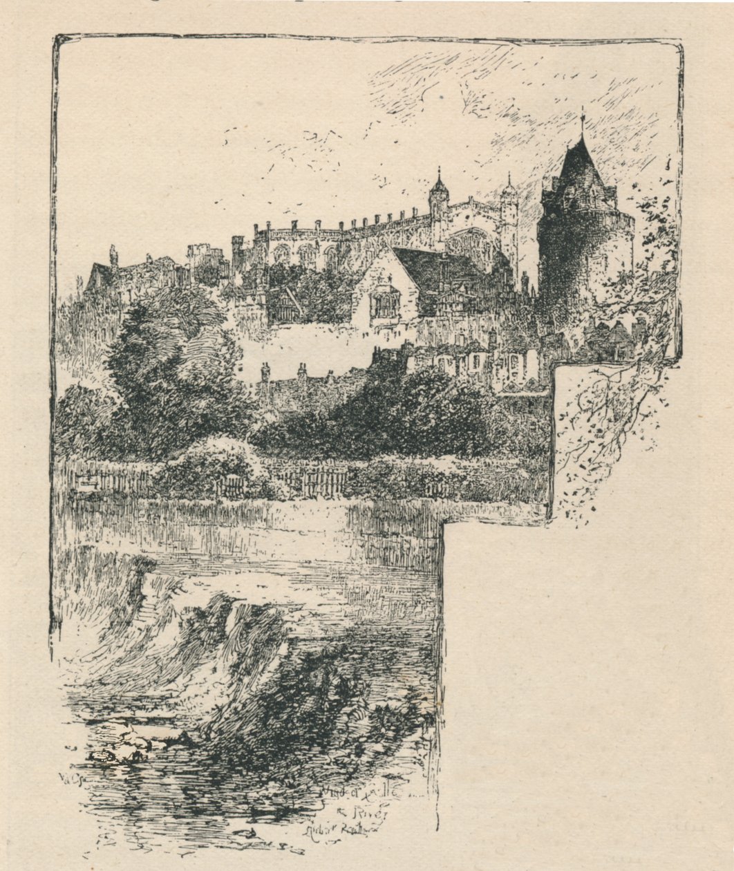 St. Georges kapell fra elven, 1895 av Unbekannt