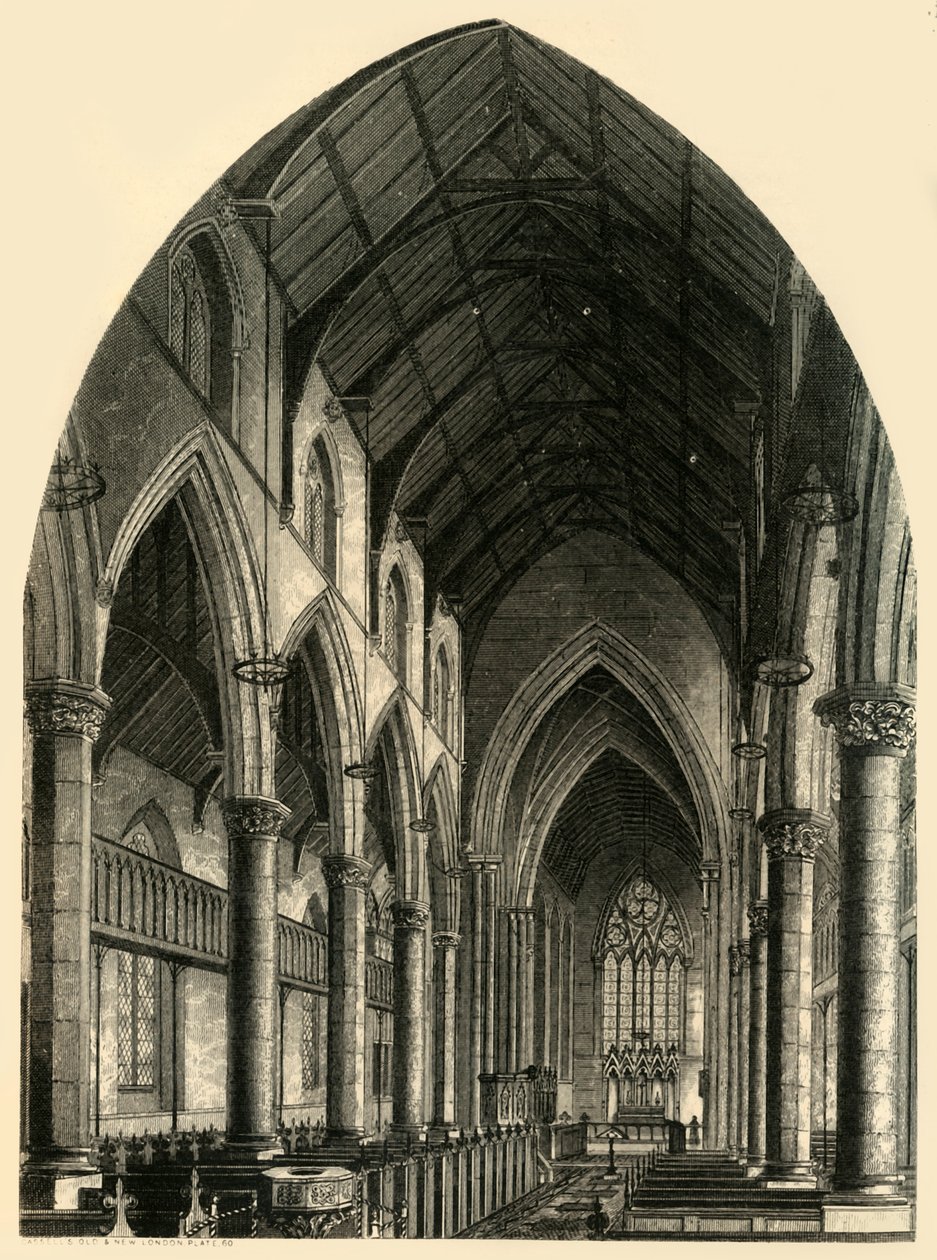 St. Giles kirke, Camberwell, c1878. av Unbekannt
