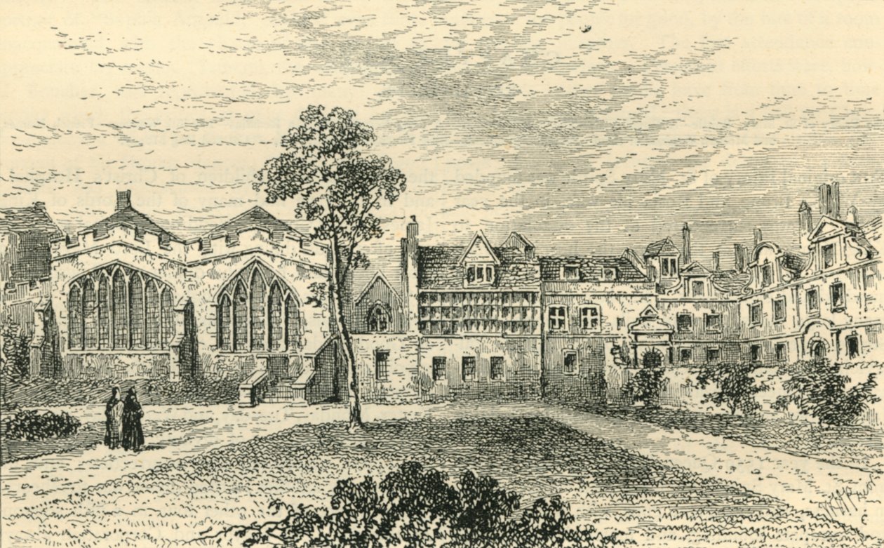 St. Helens Priory og Leathersellers Hall, c1799, c1872. av Unbekannt