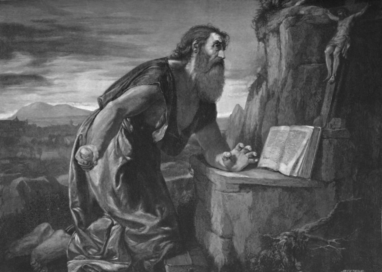 St. Hieronymus i villmarken, c1525-1530, 1896 av Unbekannt