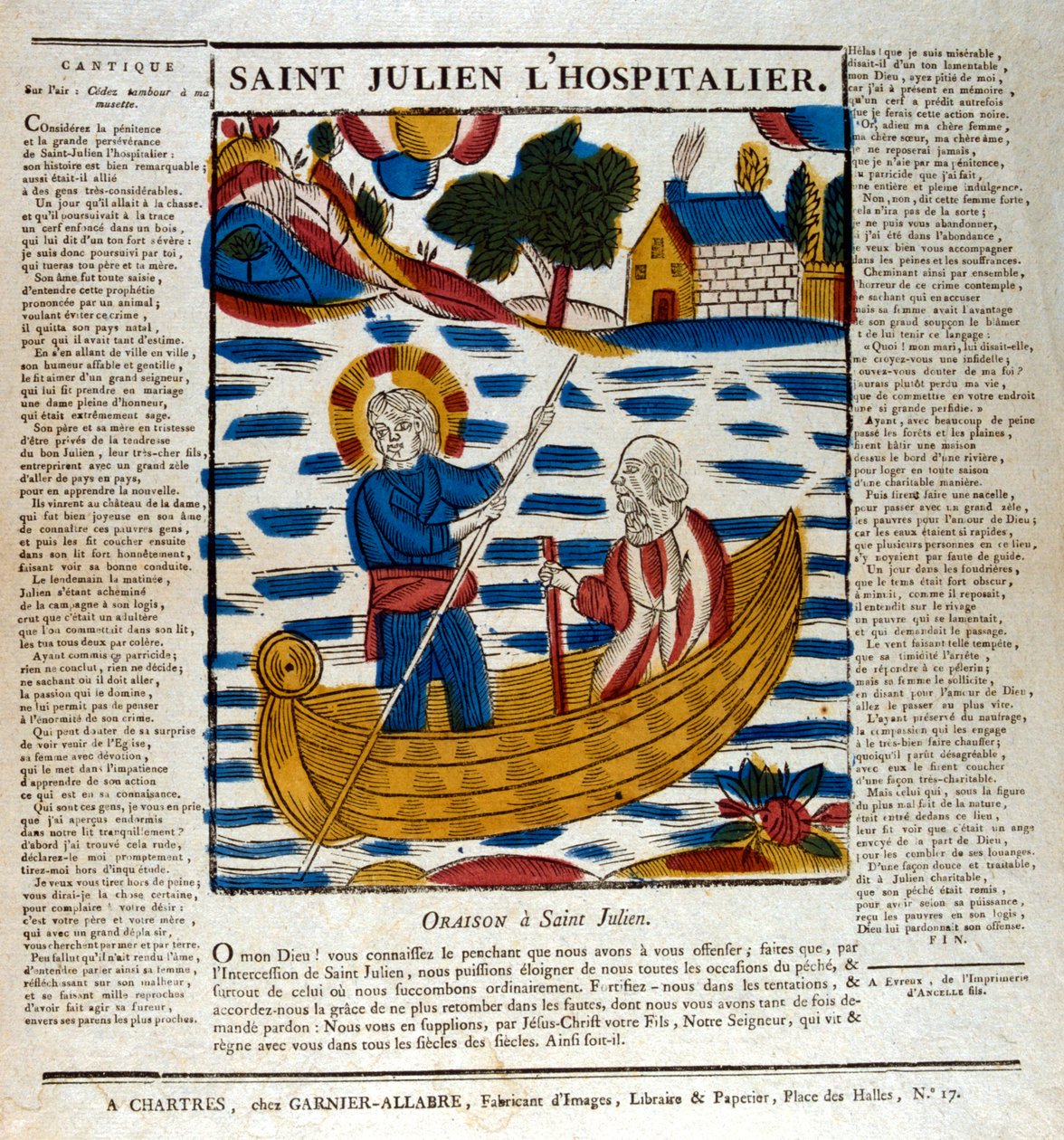 St Julian, skytshelgen for reisende, 1800-tallet av Unbekannt