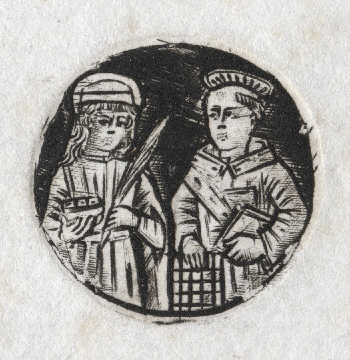 St. Lawrence og St. Lucy, ca. 1487. av Unbekannt