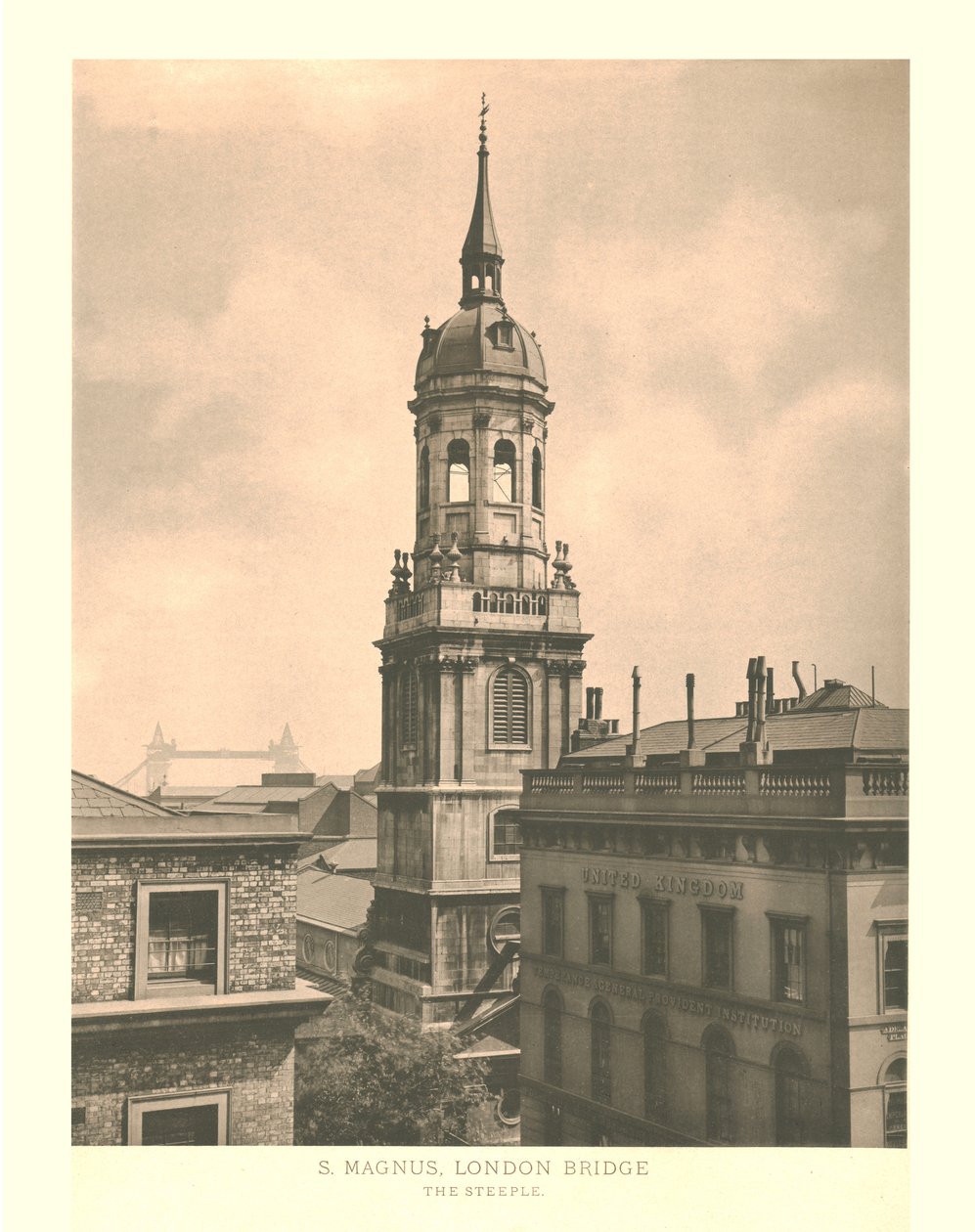 St Magnus, London Bridge, The Steeple, midten av slutten av 1800-tallet. av Unbekannt