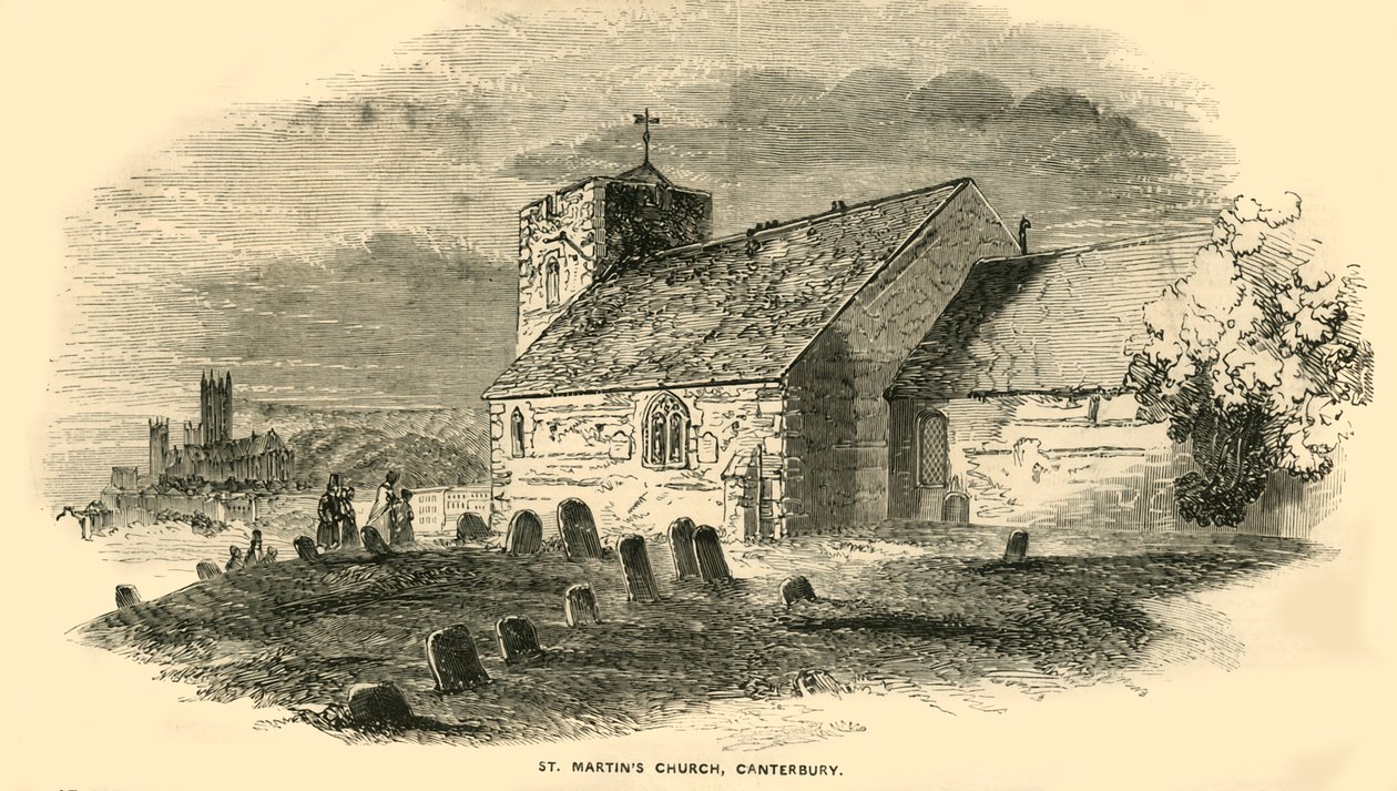 St Martins Church, Canterbury, Kent, c1850. av Unbekannt