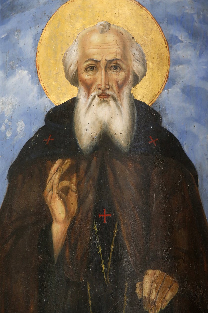 St. Savos (Savas) kirke. Saint Sava-velsignelsen (Saint Sava de Serbia av Unbekannt