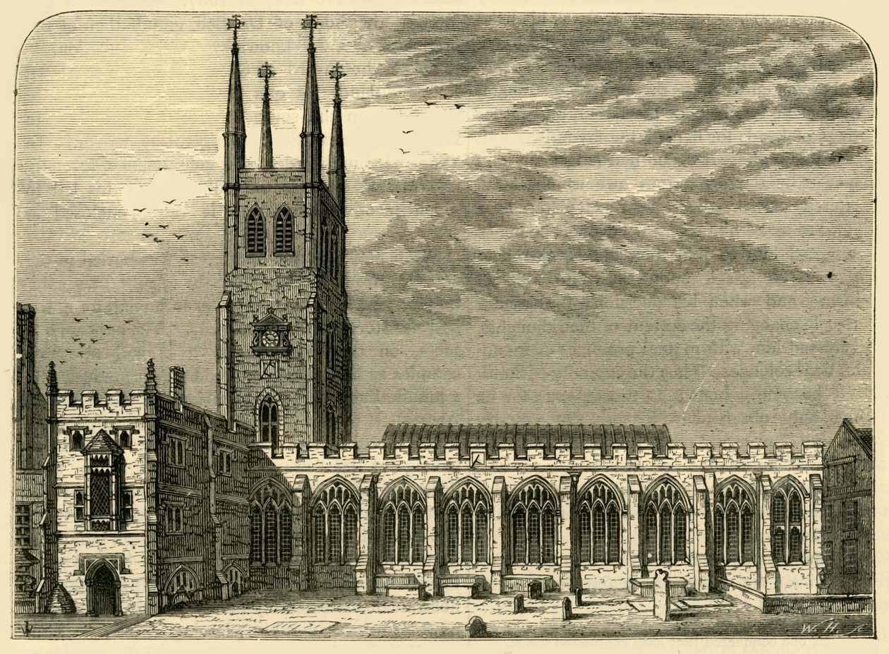St. Sepulchres kirke i 1737, c1872. av Unbekannt