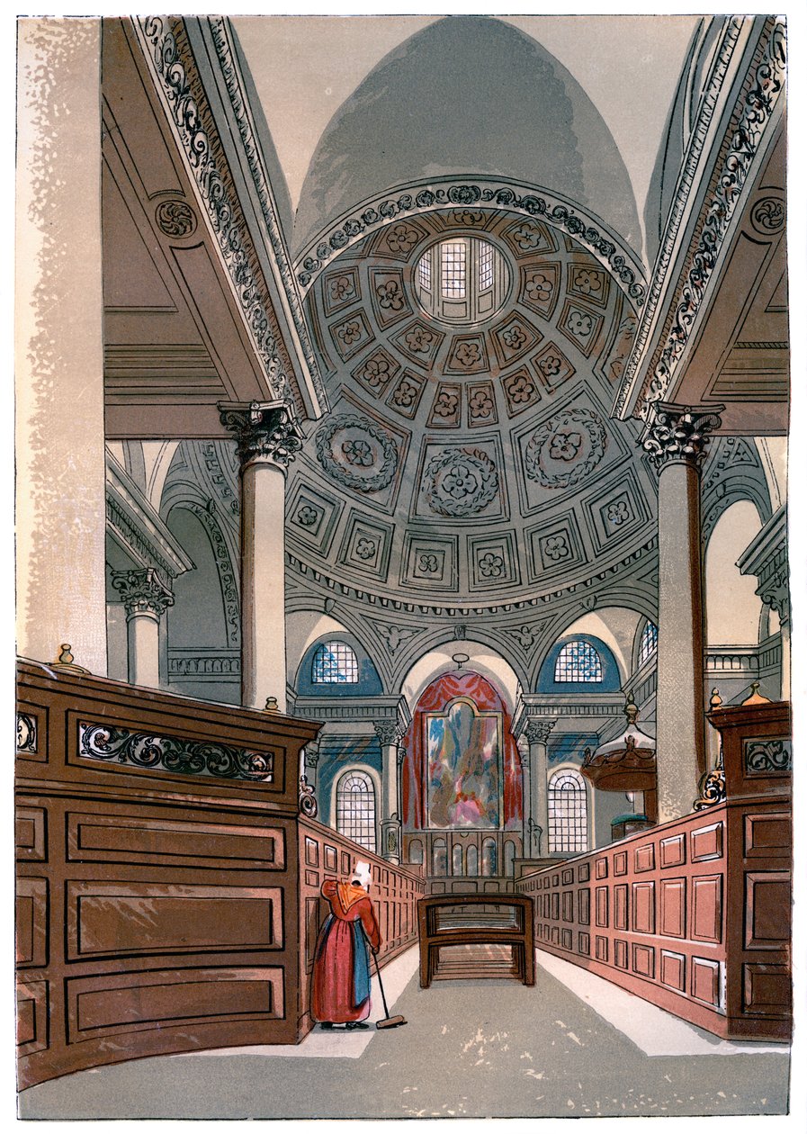 St Stephens, Walbrook, c1850 av Unbekannt