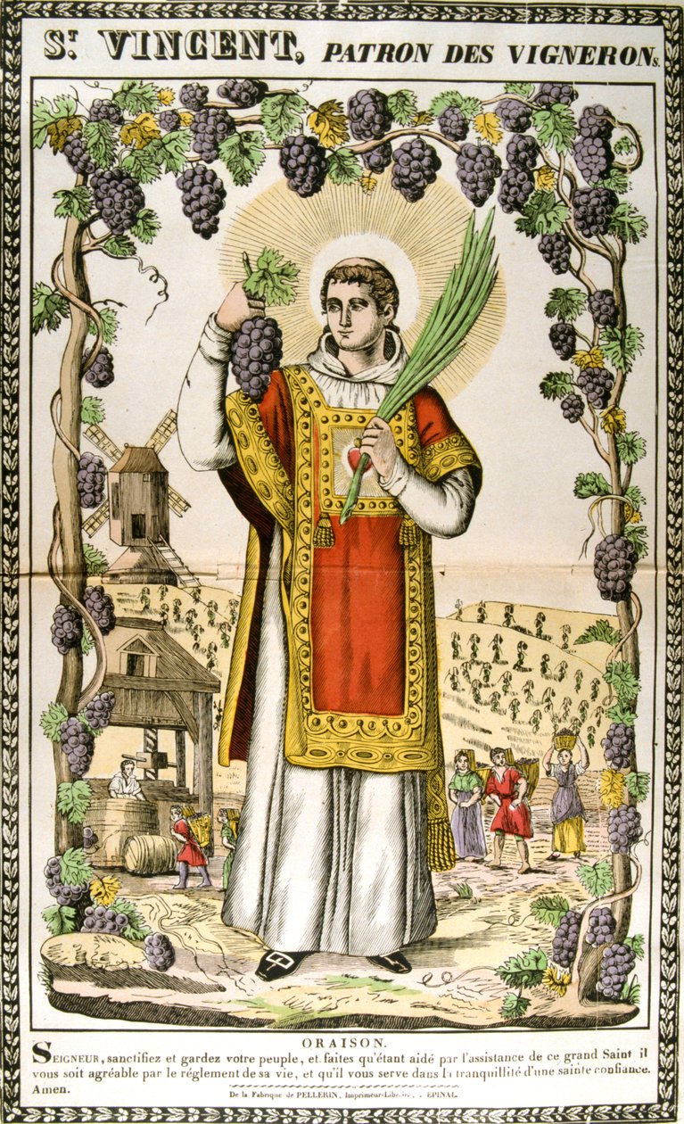 St Vincent, spansk kristen martyr, 1800-tallet av Unbekannt