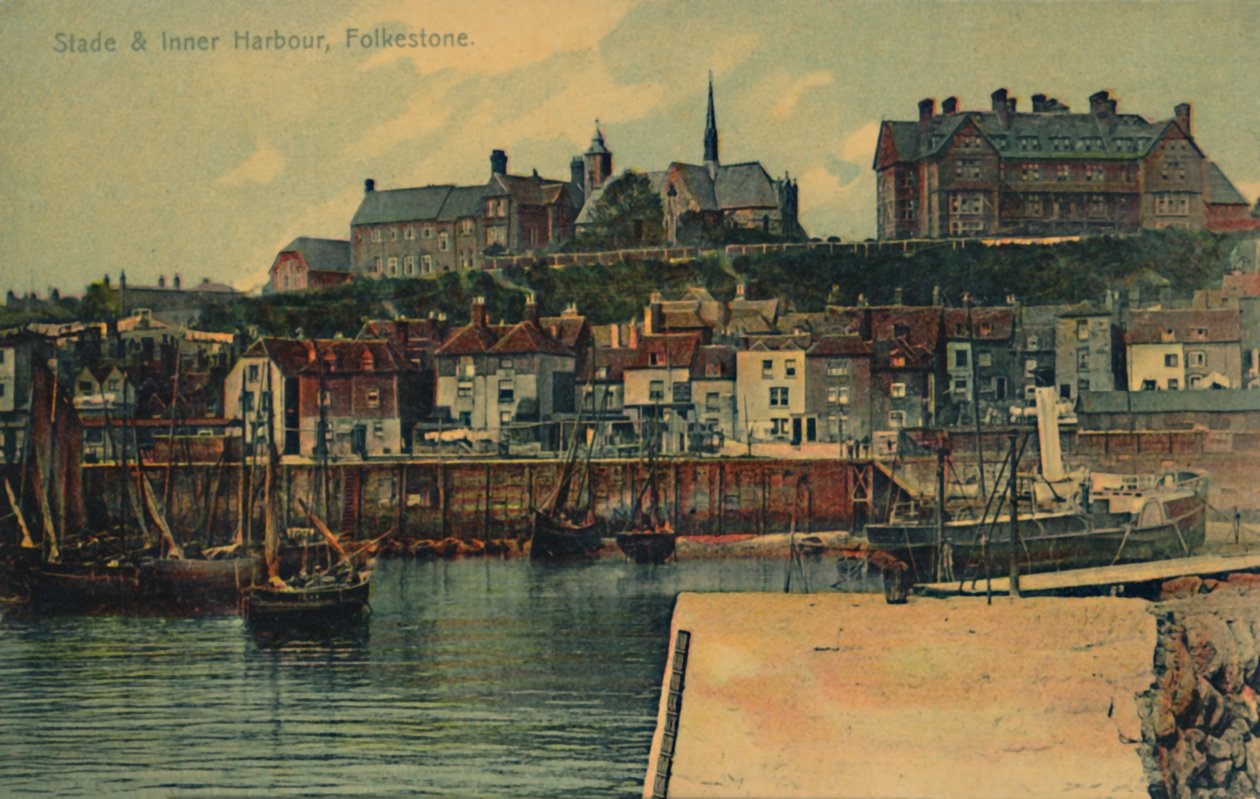 Stade & Inner Harbour, Folkestone, slutten av 1800-begynnelsen av 1900-tallet av Unbekannt