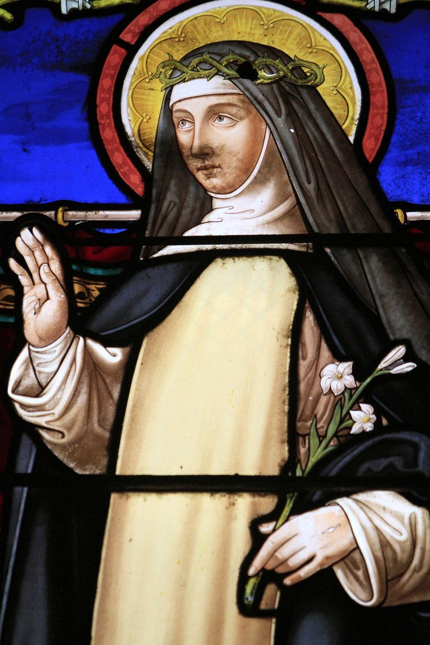 Glassmaleri vindu. Den hellige Katarina av Siena. 1883. av Unbekannt