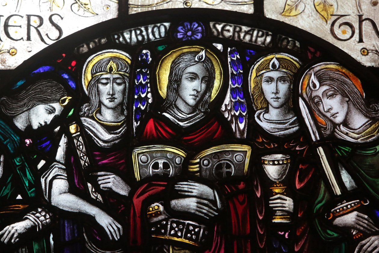 Glassmaleri designet av J. Gordon Guthrie. Seraph, New York, USA av Unbekannt