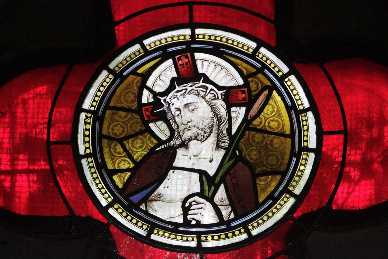 Glassmaleri av Jesus, kirken St Peter og Paul, Istanbul, Turkiet av Unbekannt