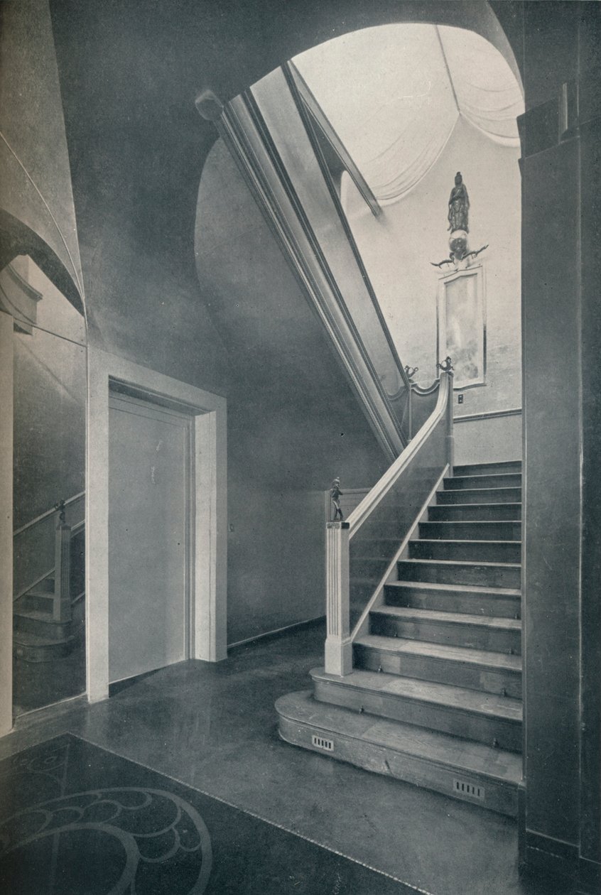 Trapp og hall til Finella av arkitekt Raymond McGrath 1903-1977, 1930 av Unbekannt