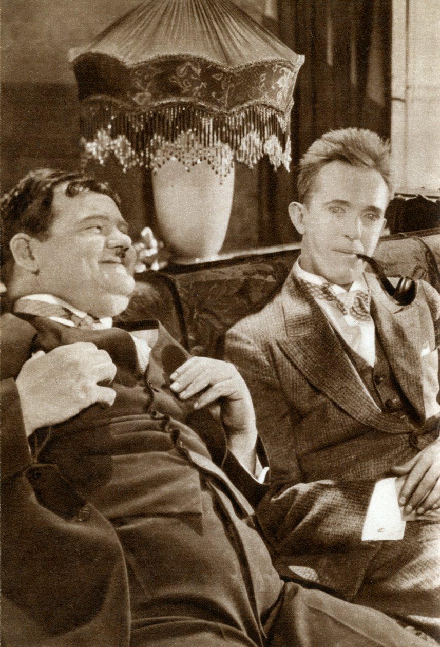 Stan Laurel og Oliver Hardy, amerikansk-basert komedieduo, 1933 av Unbekannt