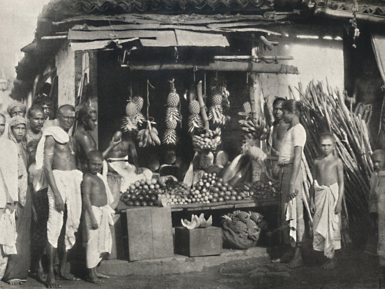 En fruktselgerstand i Colombo, 1926 av Unbekannt