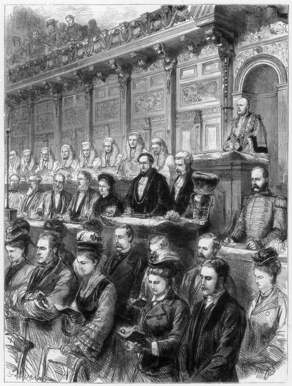 Statsbesøk av dommerne til St Pauls Cathedral, 1875 av Unbekannt