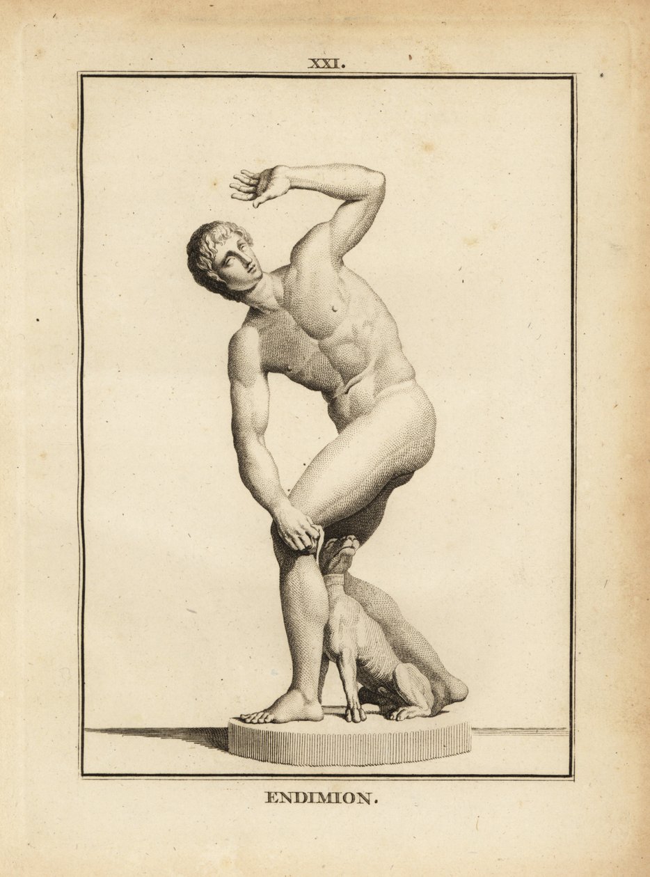 Statue av Endymion, gresk hyrde av Unbekannt