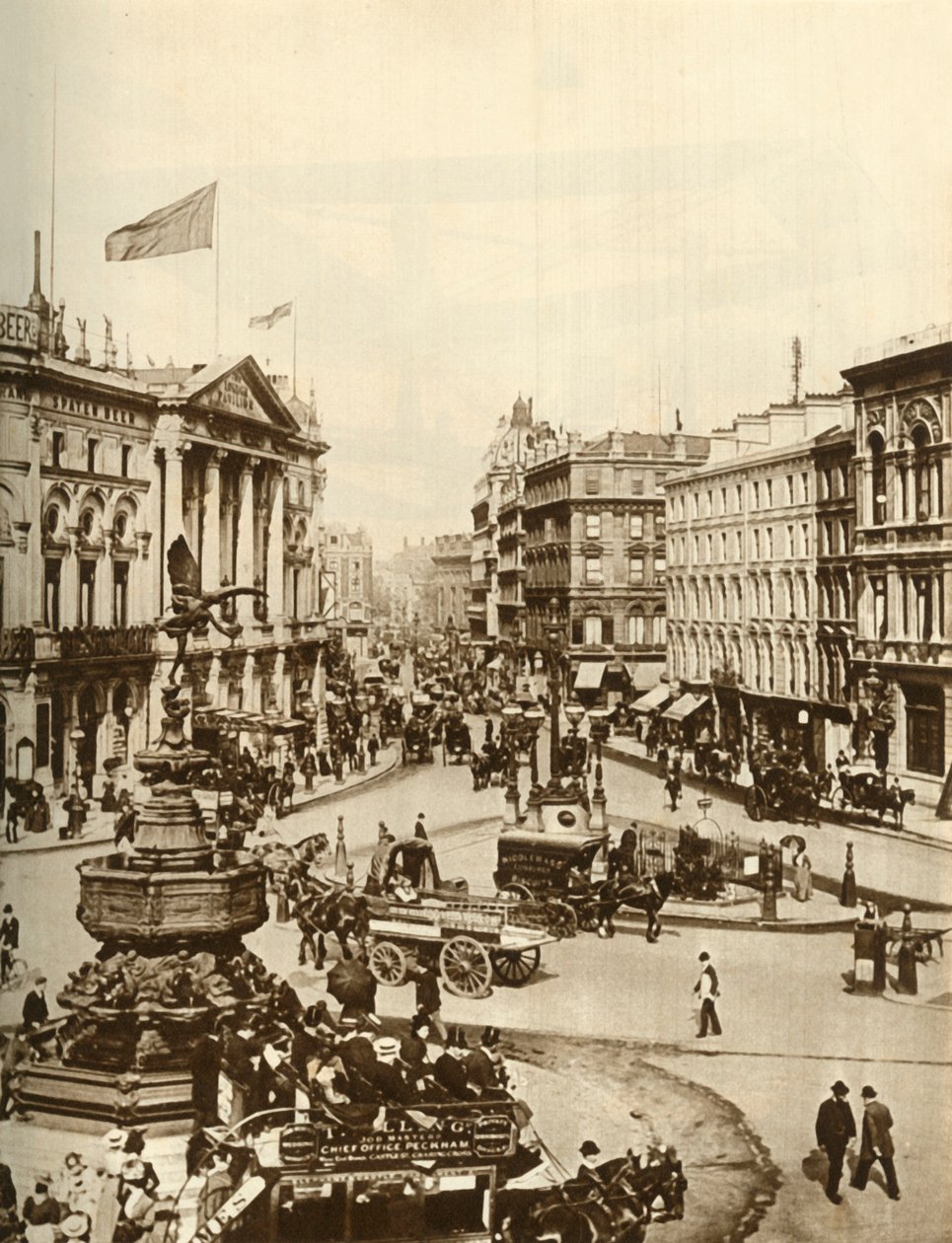 Statue av Eros ved Piccadilly Circus, London, c1910, 1935. av Unbekannt