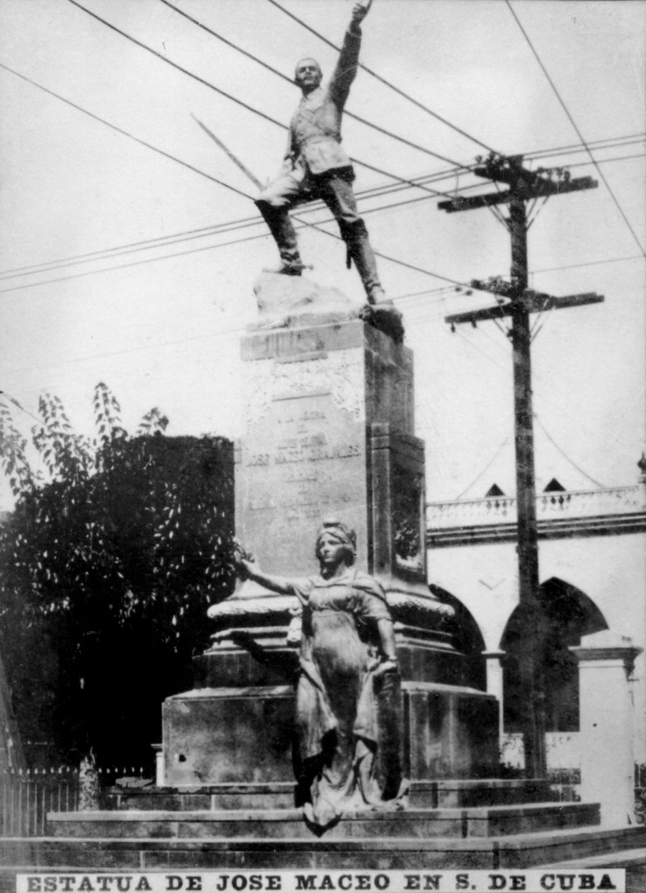 Statue av Jose Maceo på Cuba, c1910 av Unbekannt