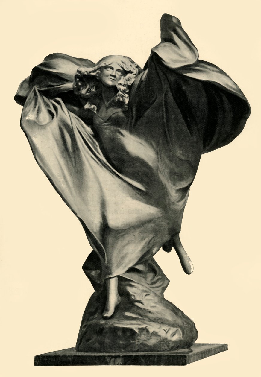 Statue av Loie Fuller av Théodore Rivière, ca 1890-tallet, 1903. av Unbekannt