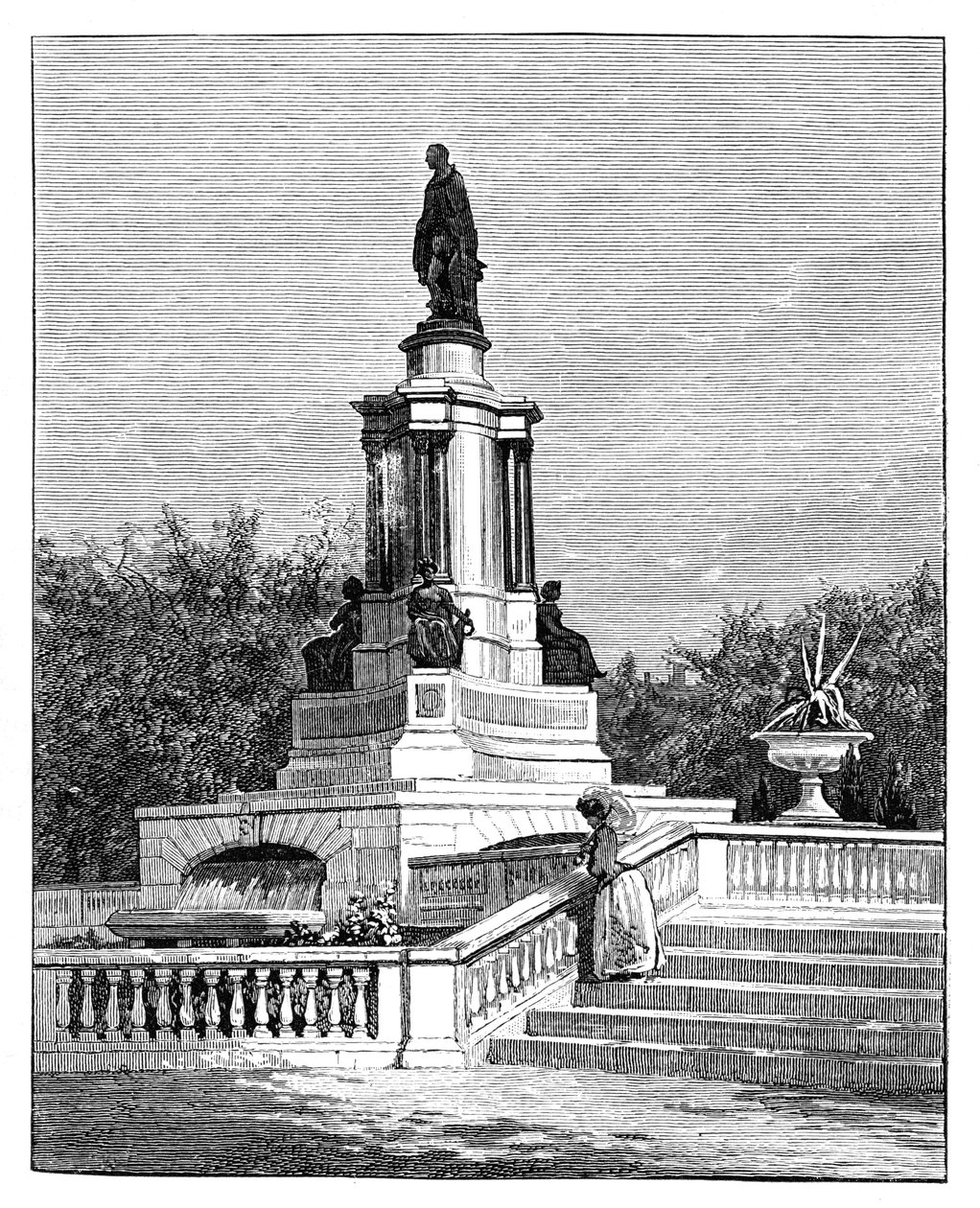 Statue av Prince Albert, Memorial of the Great Exhibition, London, sent på 1800-tallet av Unbekannt