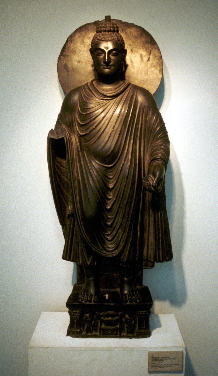 Statue av Buddha, fra Garvara, India, 2. århundre av Unbekannt