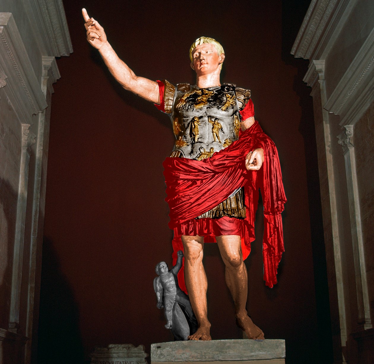 Statue av den romerske keiseren Augustus, 1. århundre f.Kr av Unbekannt