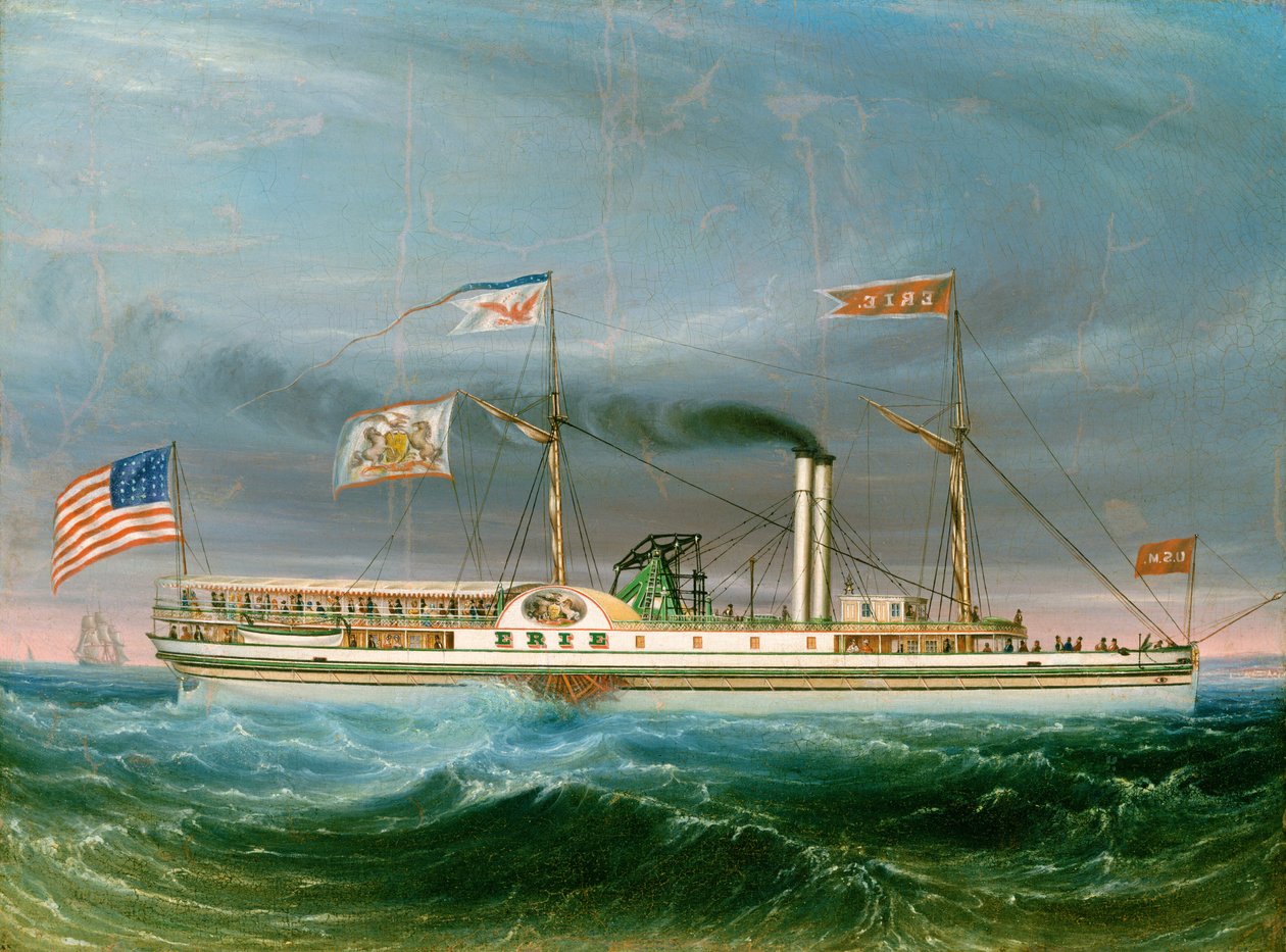 Dampskipet Erie, sannsynligvis 1837. av Unbekannt
