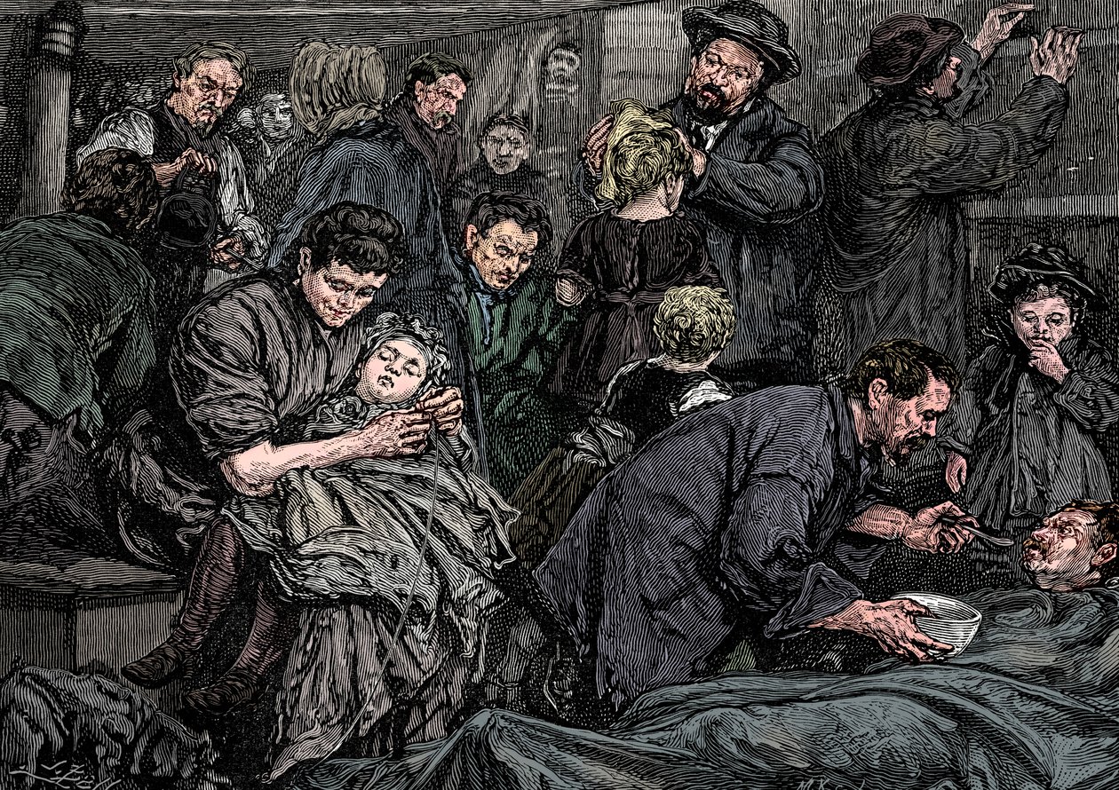 Styr passasjerer på en atlantisk dampbåt på vei til Amerika, c1850 av Unbekannt