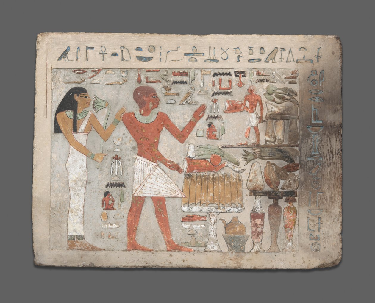 Stela av Amenemhat og Hemet, Egypt, Midtriket, tidlig dynasti 12 ca 1956-1877 fvt. av Unbekannt