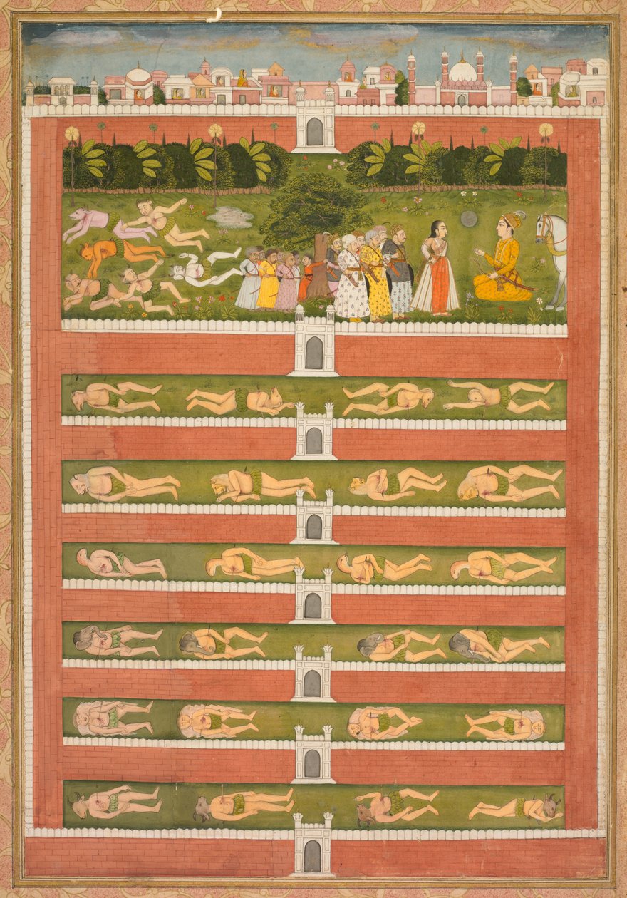 Stenciled Scenes of Lion and Gazelle verso, ca. 1710. av Unbekannt