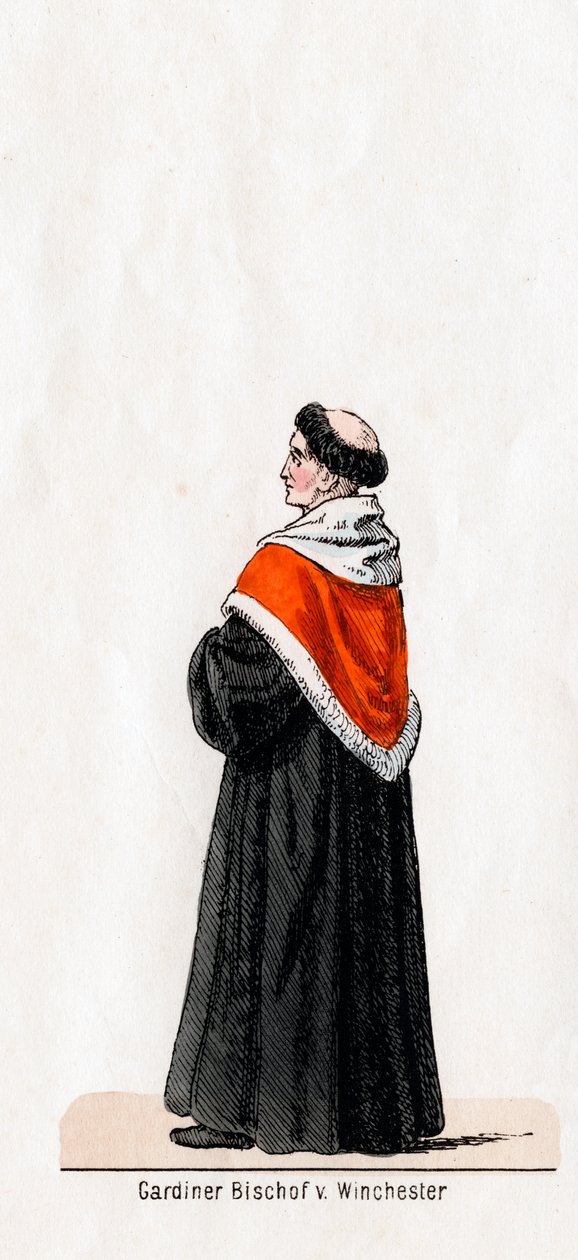 Stephen Gardiner, kostymedesign for Shakespeares skuespill, Henry VIII, 1800-tallet av Unbekannt