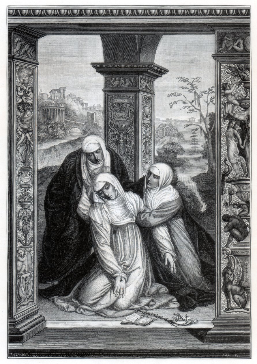 Stigmatisering av Saint Catherine of Siena, 1870 av Unbekannt