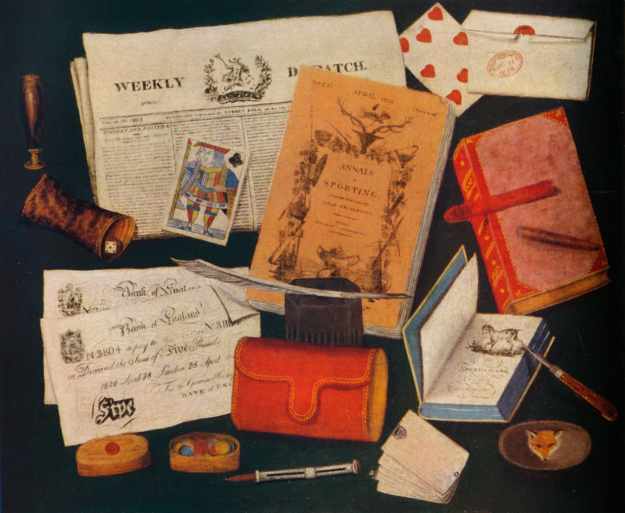 Stilleben, 1800-tallet 1935 av Unbekannt