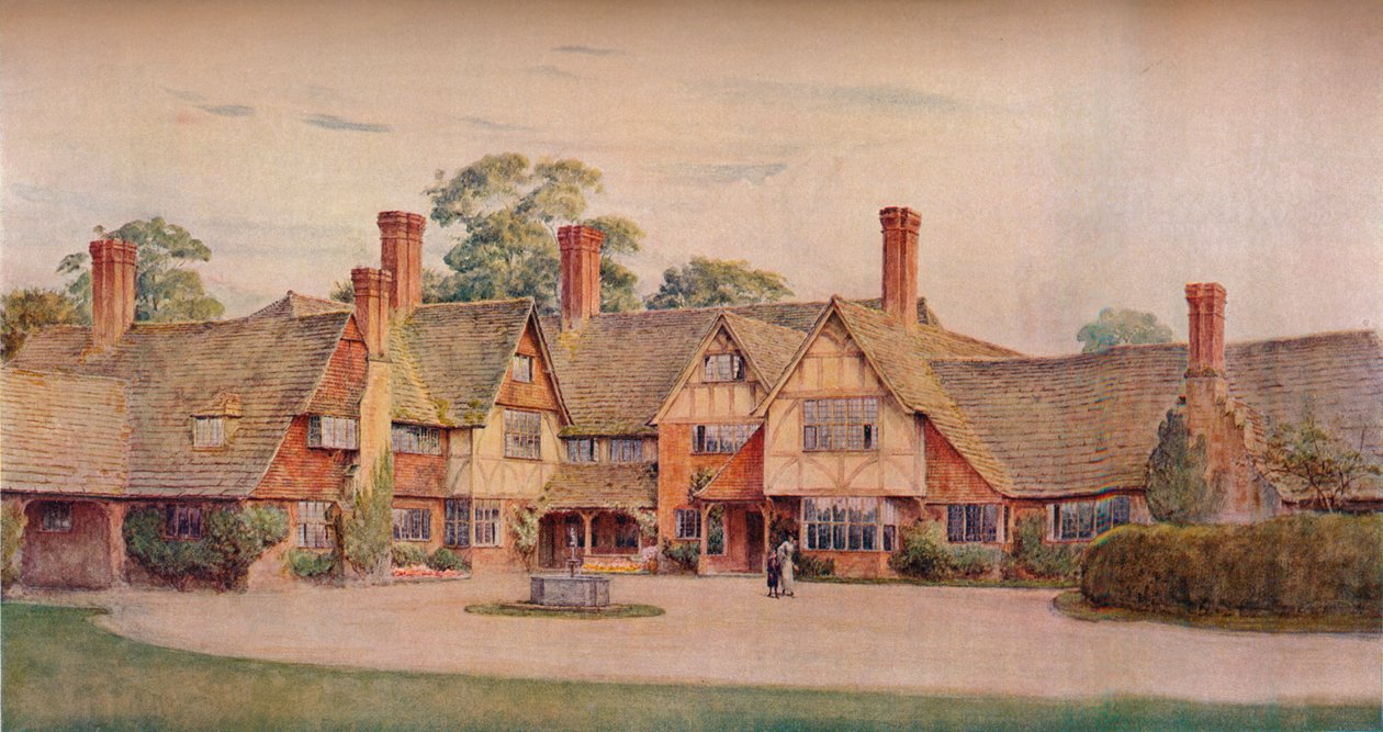 Stoke Barn, Fulmer, Bucks. Gerald Unsworth & Inigo Triggs, arkitekter, 1914 av Unbekannt