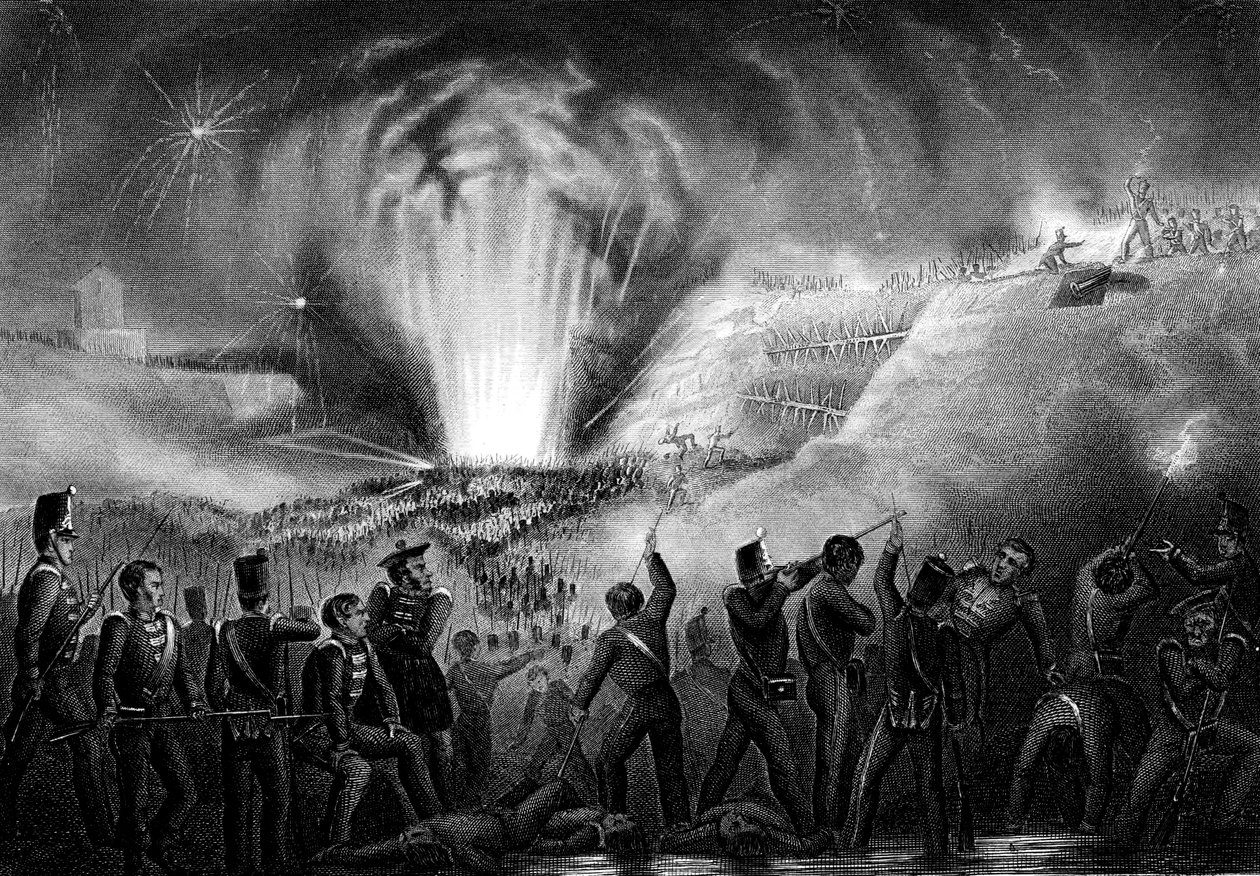 Storming av Badajoz, Spania, halvøykrig, 6. april 1812 av Unbekannt