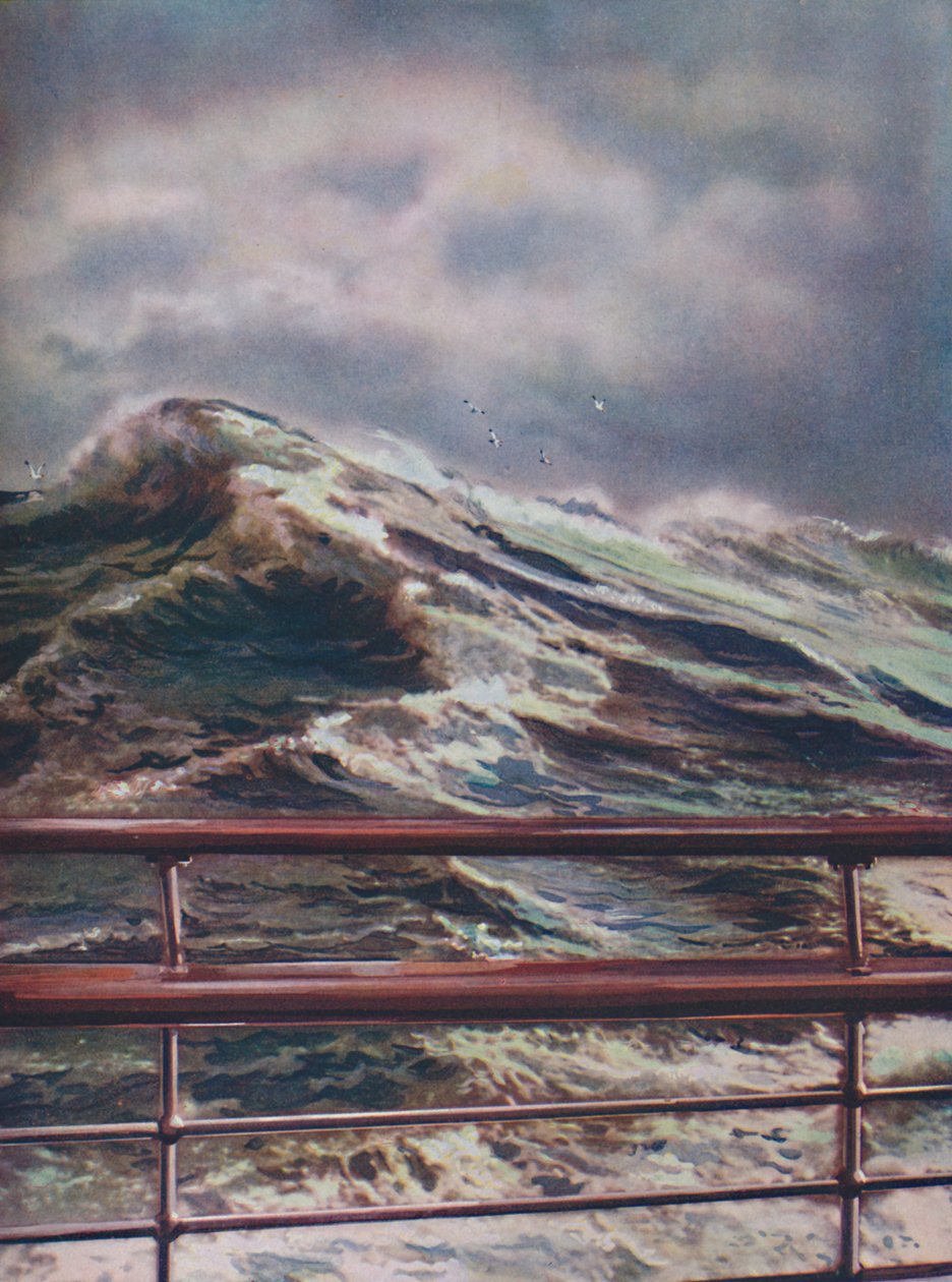 Stormy Seas of the Atlantic Ocean fra moderne rutebåt, 1936 av Unbekannt