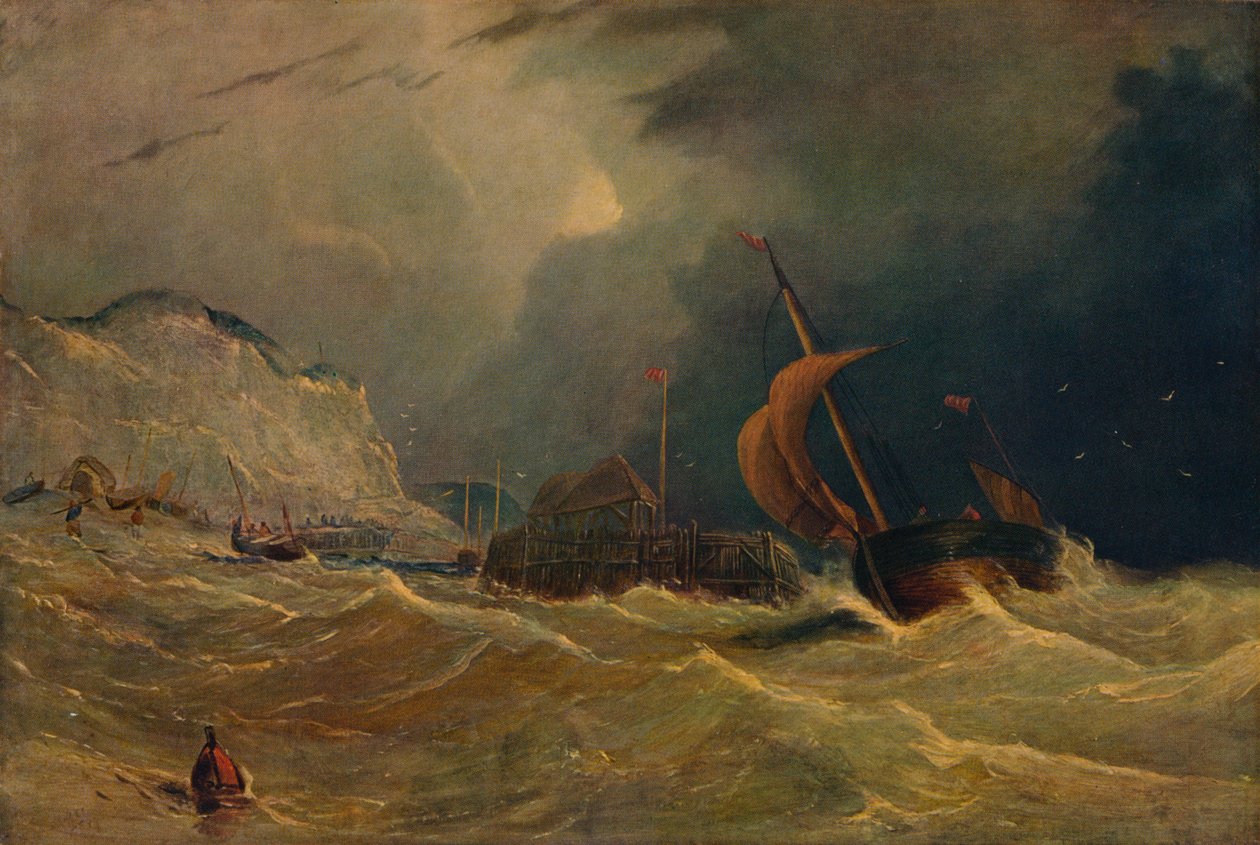 Stormy Seascape, c1830, 1938 av Unbekannt