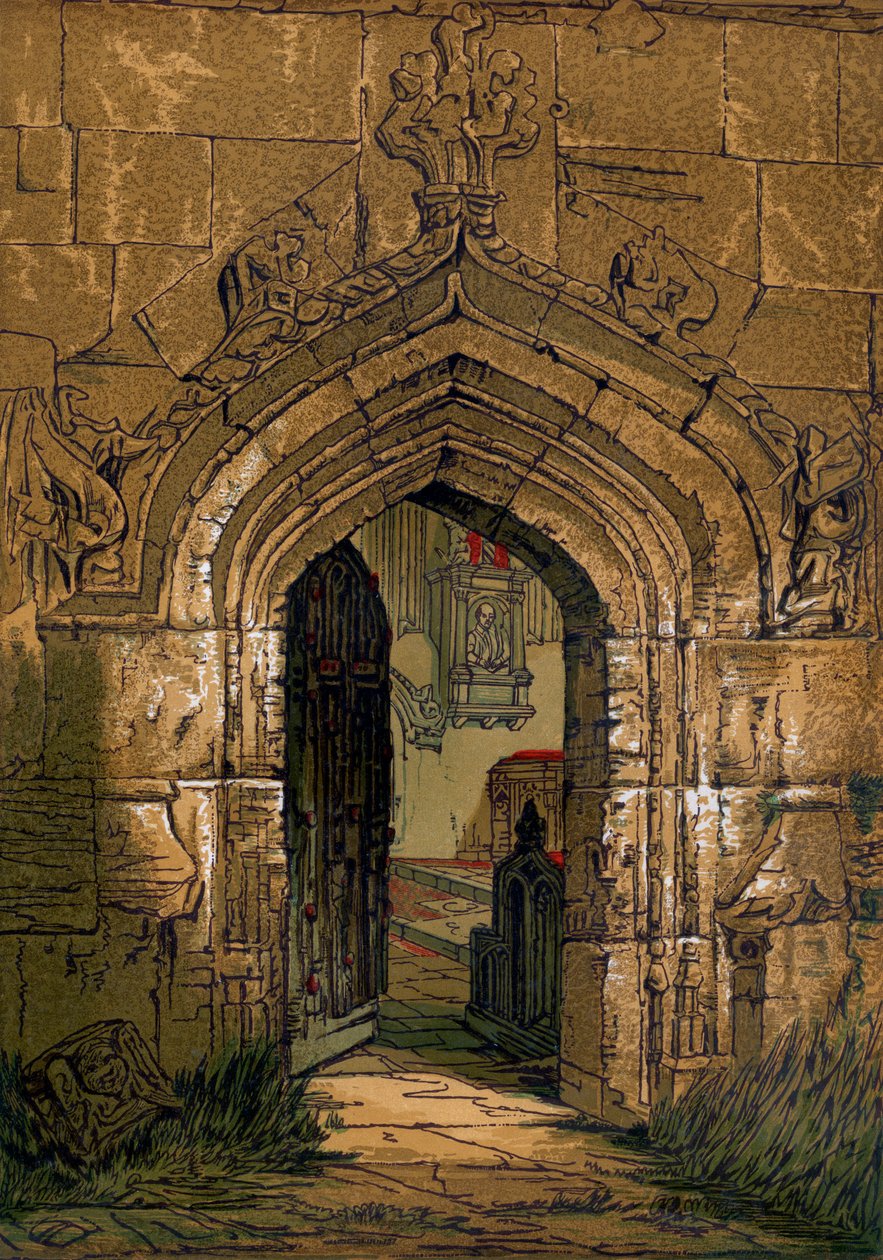 Stratford Church, Warwickshire, England, 1845 av Unbekannt