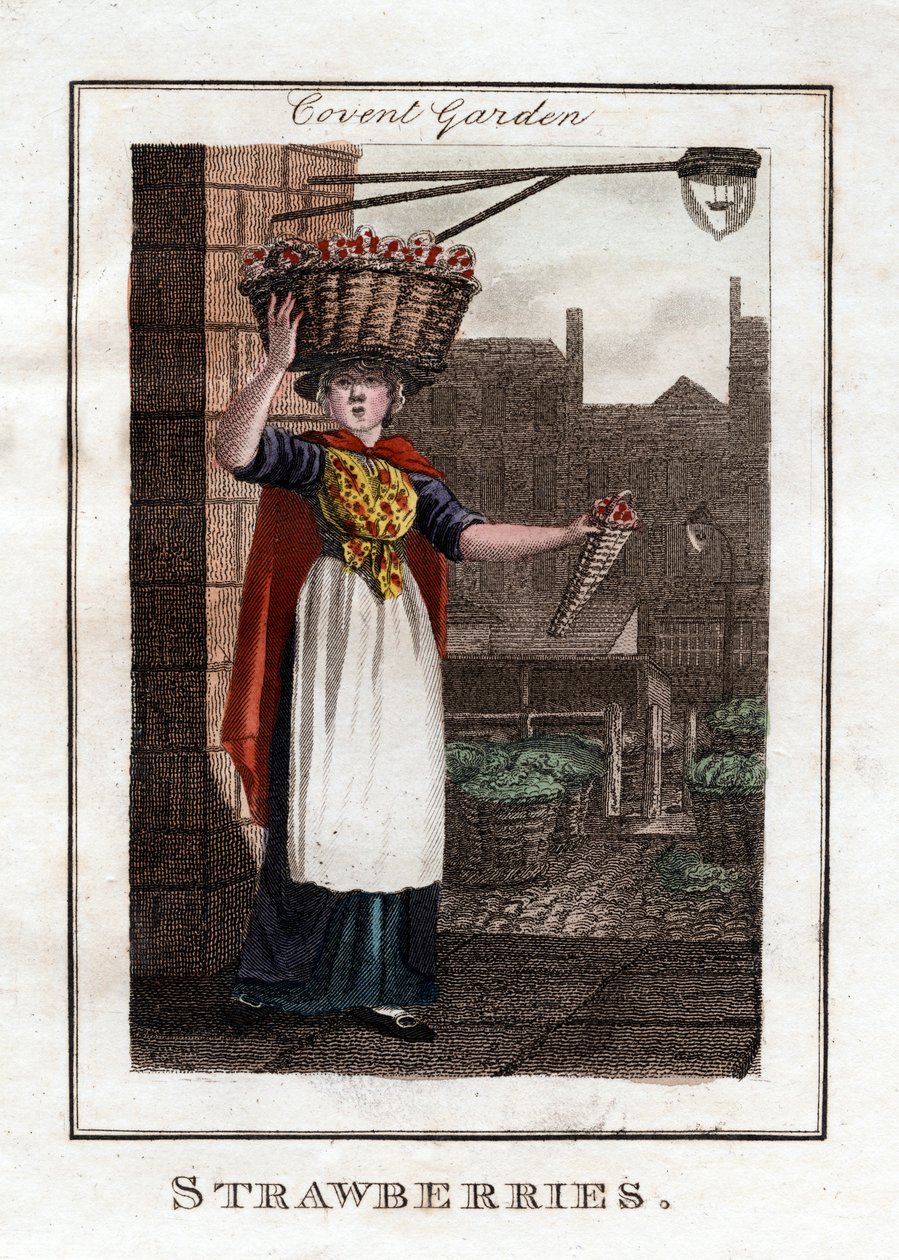 Jordbær, Covent Garden, London, 1805 av Unbekannt