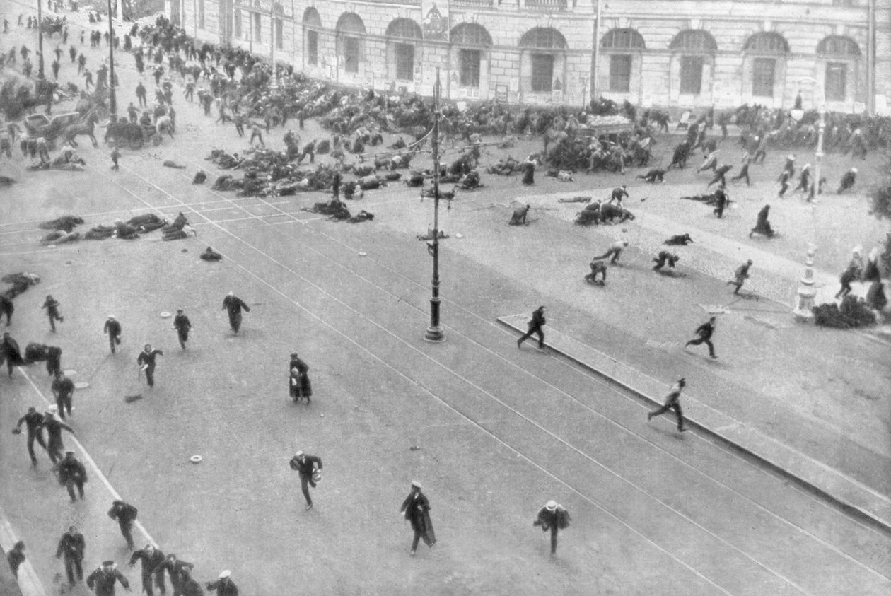 Gatekamp i Petrograd, Russland, 17. juli 1917 av Unbekannt