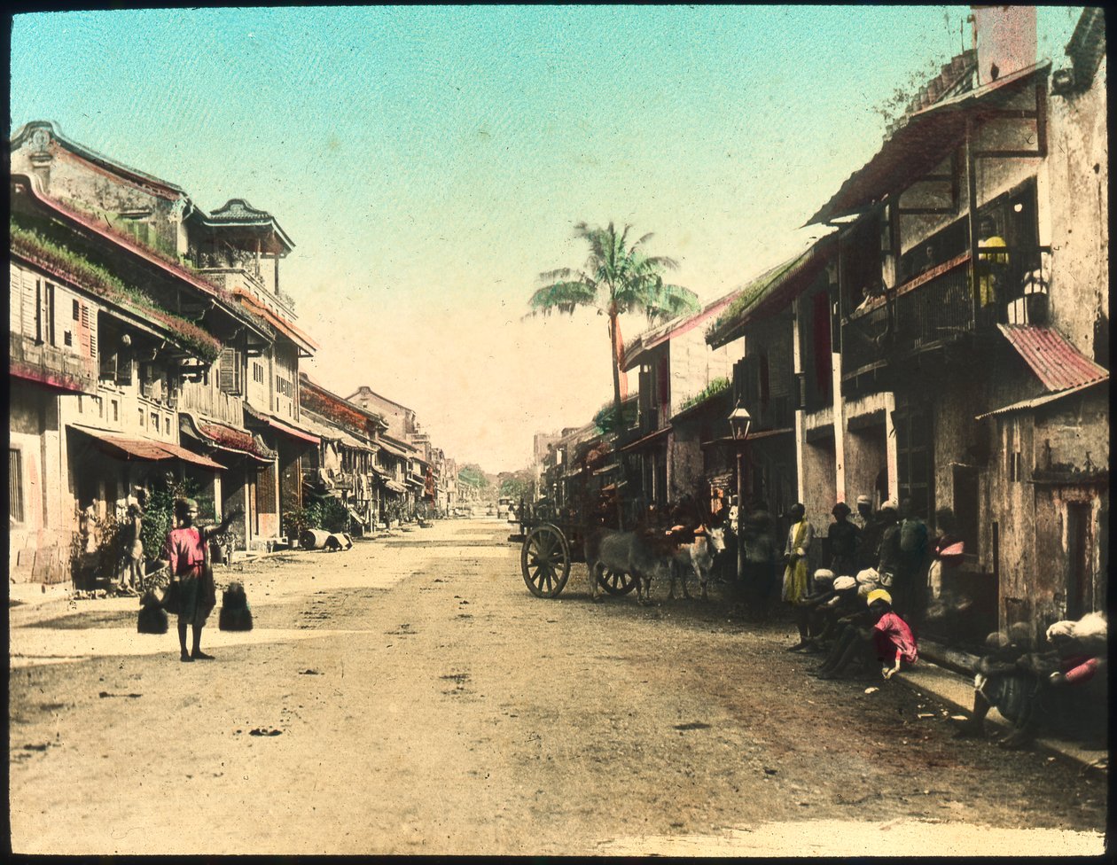Gate i Rangoon, Burma, sent på 1800- eller begynnelsen av 1900-tallet av Unbekannt