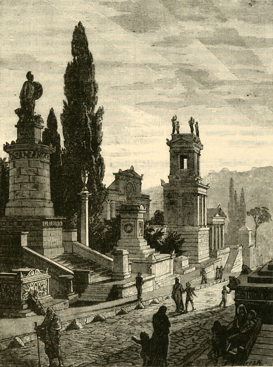 Street of the Tombs i Athen, restaurert, 1890. av Unbekannt