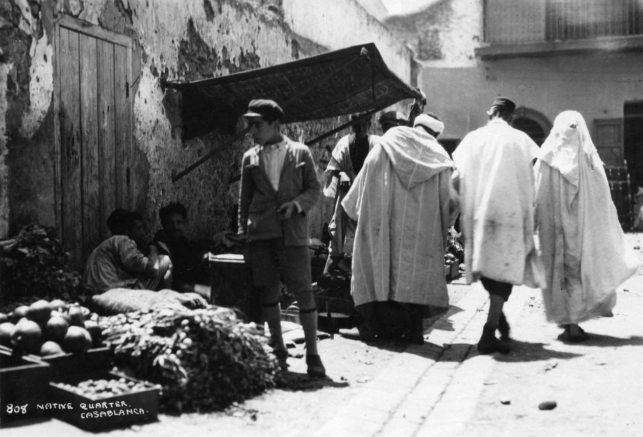 Gatebilde, Casablanca, Marokko, c1920-c1930s av Unbekannt