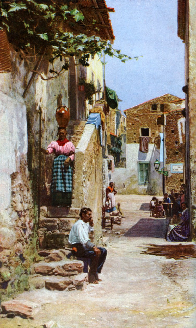 Gatebilde, Taormina, Sicilia, Italia, c1923 av Unbekannt