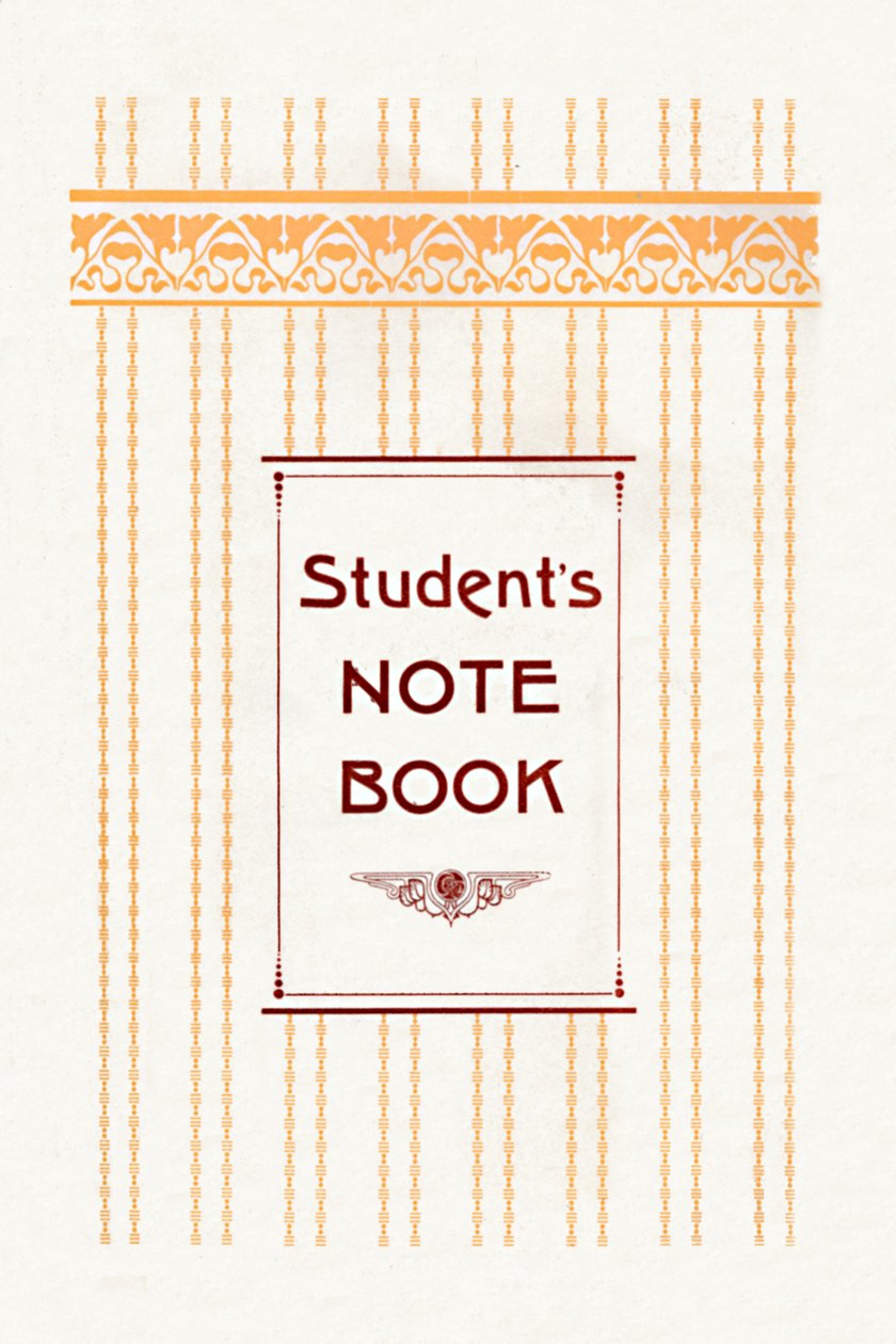 Studentnotatbok, 1917 av Unbekannt
