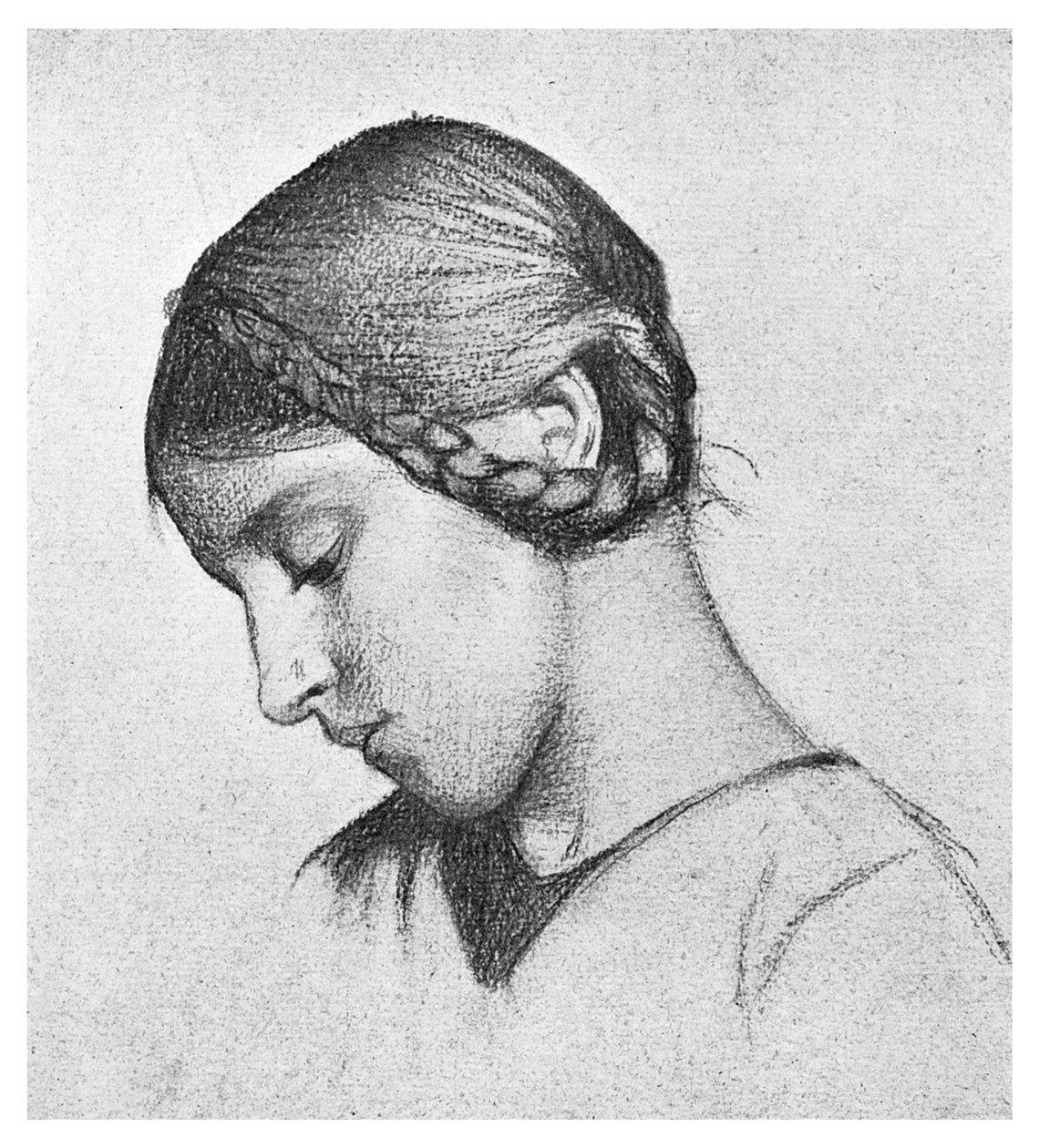 Studie for St. Elizabeth av Ungarn, c1895 1901 av Unbekannt